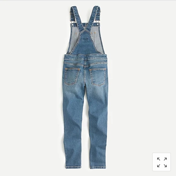 NWOT - Crewcuts girls denim overalls - size 5 - Picture 2 of 8